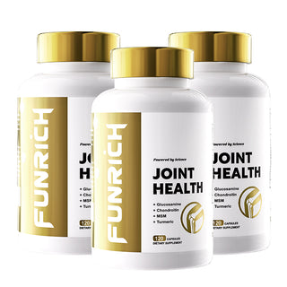 FUNRICH Joint Health Supplement for Women & Men with Glucosamine, Chondroitin, MSM & Turmeric - 120 Capsules